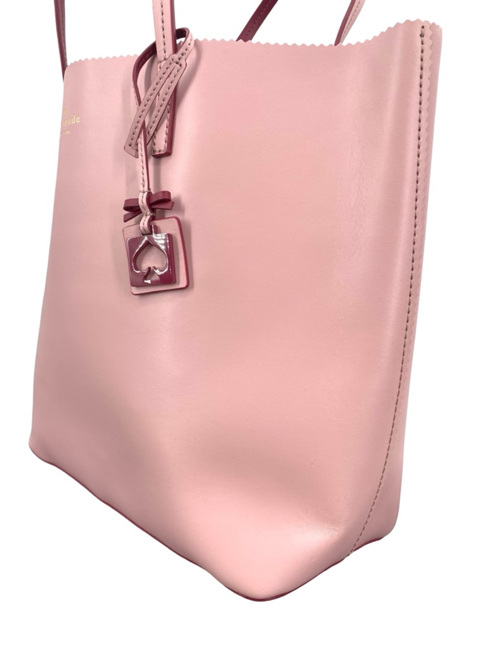 Kate Spade Ivy Drive Large Loryn Leather Tote Bag Pink Purse - Picture 3 of 16